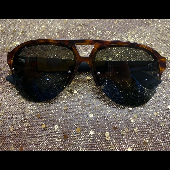 Gucci GG 0170S 003 Dark Havana Matte Black Grey Lens Sunglasses New Italy. - Picture 2 of 6